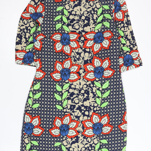 Kiosk Womens Multicoloured Floral Shift Dress Size 10