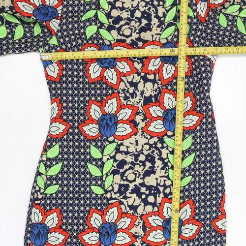 Kiosk Womens Multicoloured Floral Shift Dress Size 10
