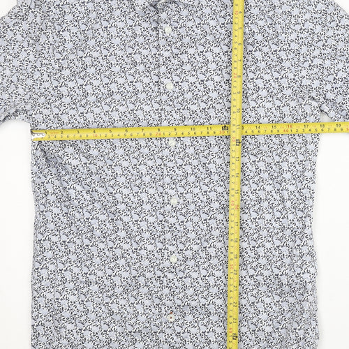 Ted Baker Mens Blue Floral Shirt Size M Regular Fit Casual
