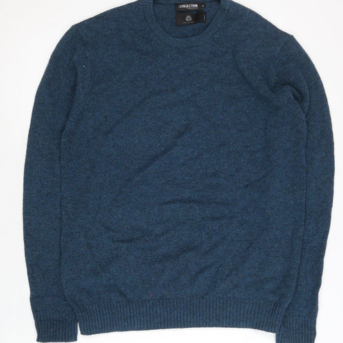 Debenhams Men’s Blue Wool Blend Jumper Size S Crew Neck