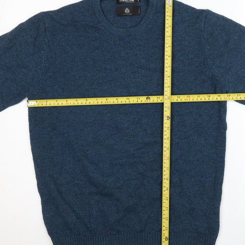 Debenhams Men’s Blue Wool Blend Jumper Size S Crew Neck