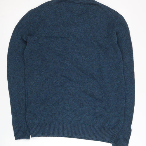 Debenhams Men’s Blue Wool Blend Jumper Size S Crew Neck
