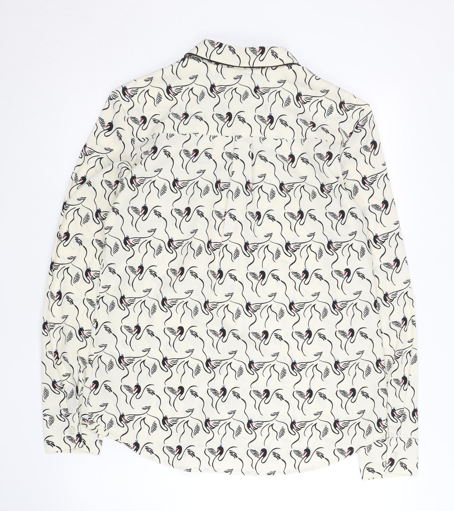 Next Women’s Ivory Animal Print Button-Up Shirt Size 10