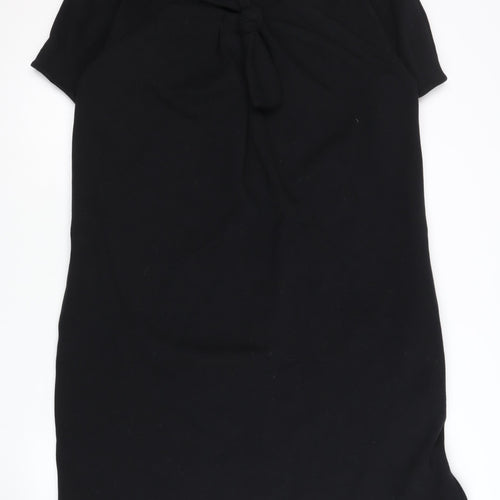 Betty Jackson Studio Women Black Size 12 Shift Bow Detail Dress