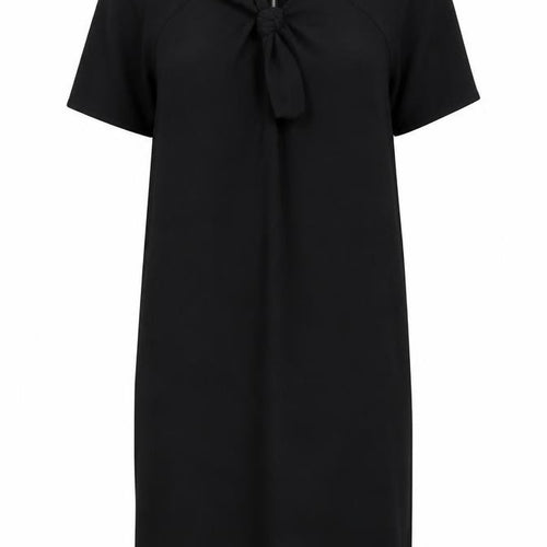 Betty Jackson Studio Women Black Size 12 Shift Bow Detail Dress