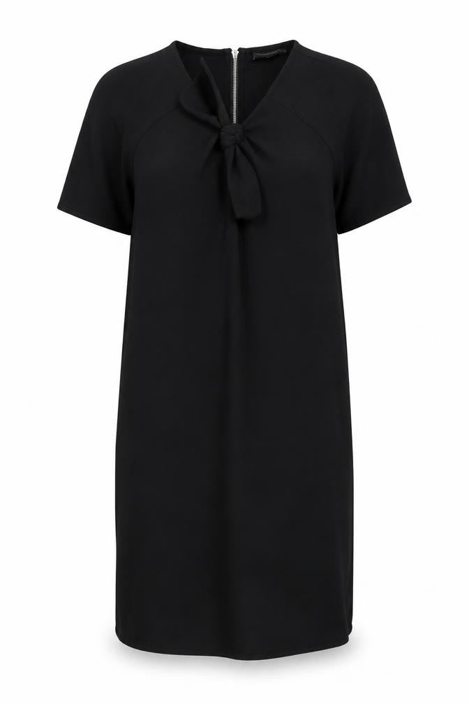 Betty Jackson Studio Women Black Size 12 Shift Bow Detail Dress