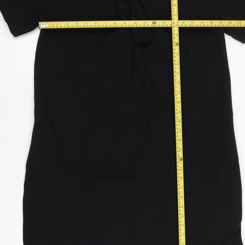 Betty Jackson Studio Women Black Size 12 Shift Bow Detail Dress