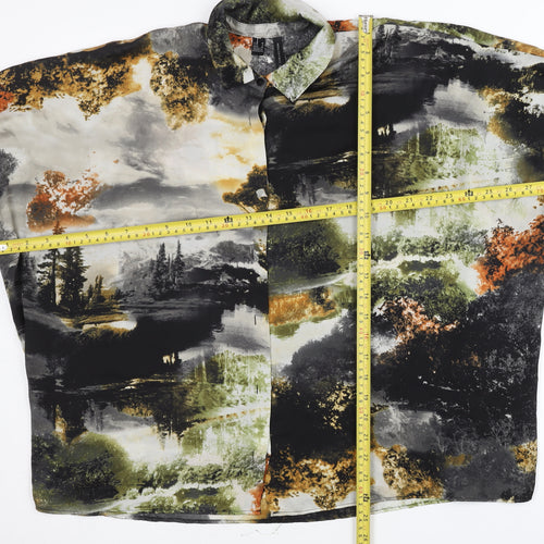 MNG Collection Womens Multicoloured Button-Up Blouse M