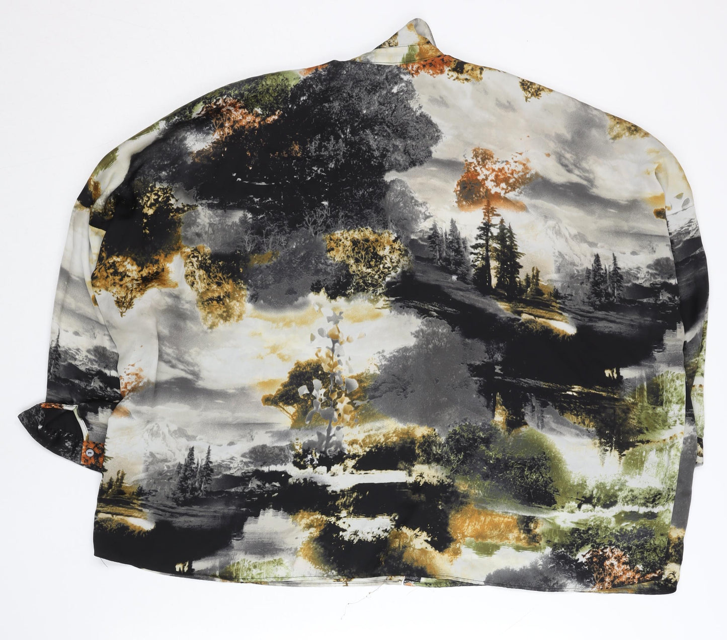 MNG Collection Womens Multicoloured Button-Up Blouse M