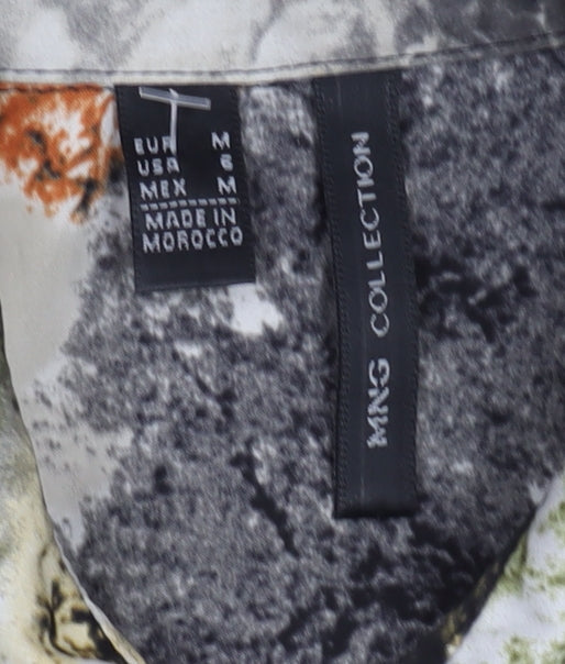 MNG Collection Womens Multicoloured Button-Up Blouse M