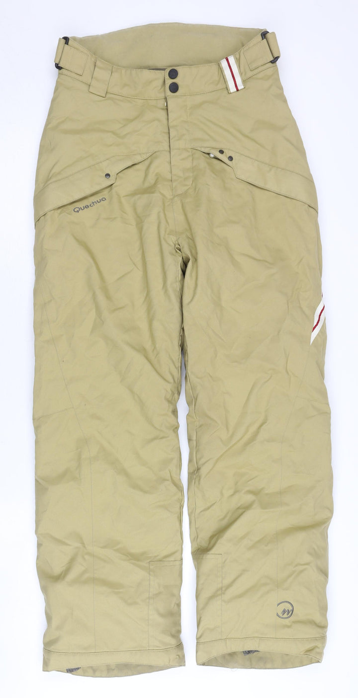 Quechua Boys Beige 12 Years Snow Pants Waterproof Insulated Winter