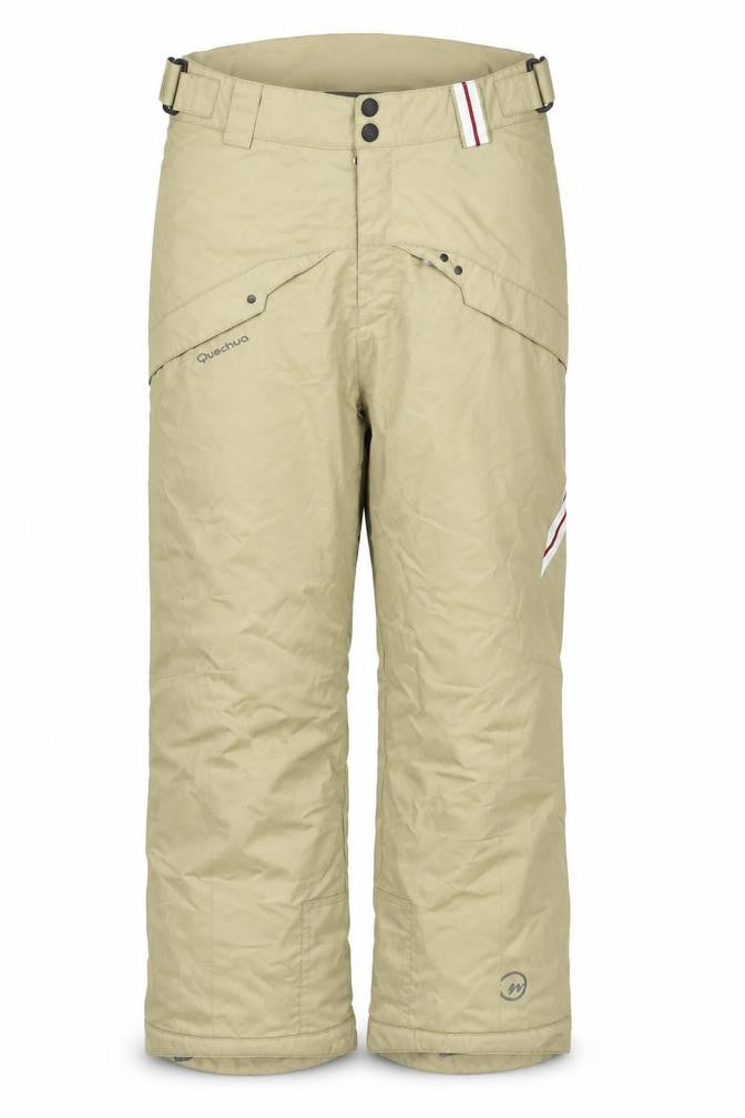 Quechua Boys Beige 12 Years Snow Pants Waterproof Insulated Winter