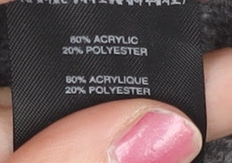 Lipsy Women’s Grey Cable Knit Jumper Size 12 Mock Neck Pullover