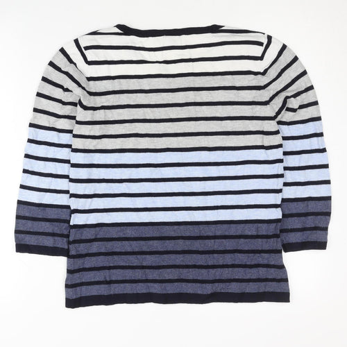 CC Women’s Multicoloured Striped Henley Jumper M