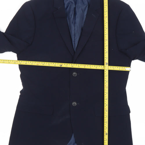 Topman Men’s Navy Blue Slim Fit Suit Jacket 40R Two Button