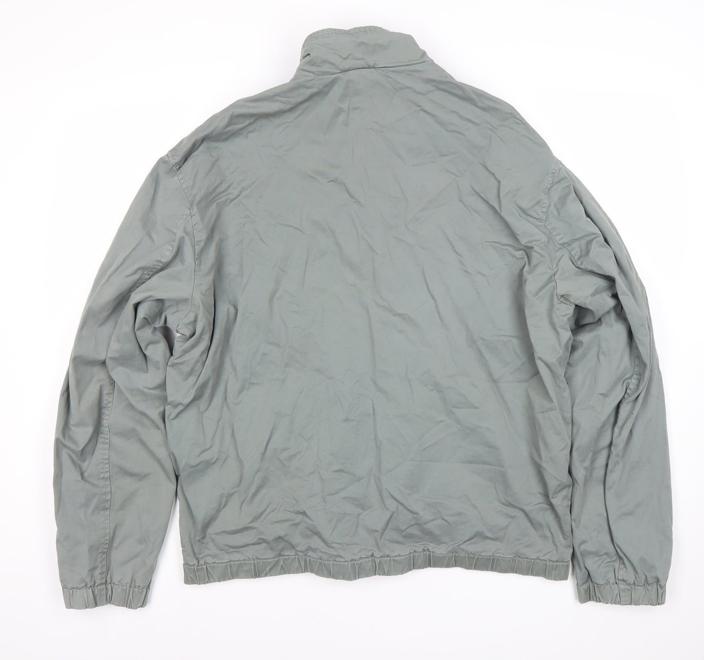Zara Men’s Grey XL Cotton Blend Zip Up Casual Jacket