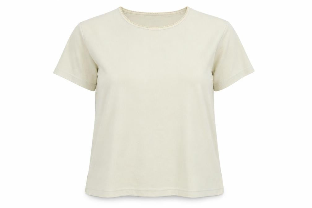 Front view of Papaya Women Beige, size 16, Short Sleeve Basic T-Shirt