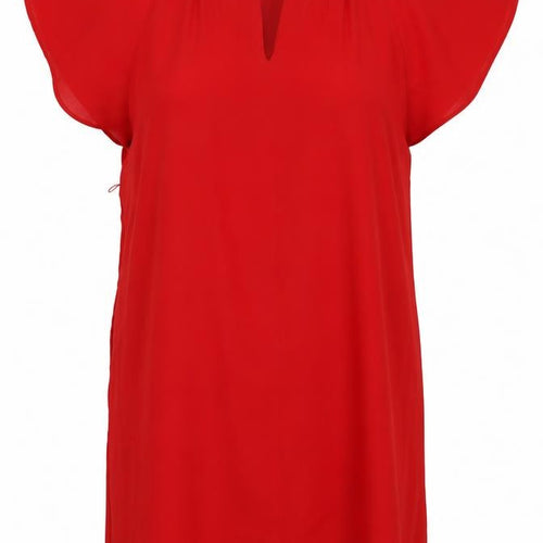 GAP Women's Red Shift Dress Size S Short Kimono Sleeve V-Neck