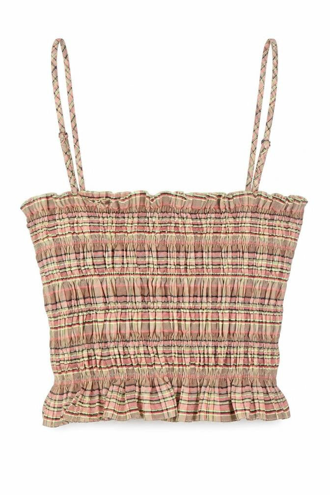 Collusion Women’s Multicoloured Check Camisole Tank Top UK 10 Cotton