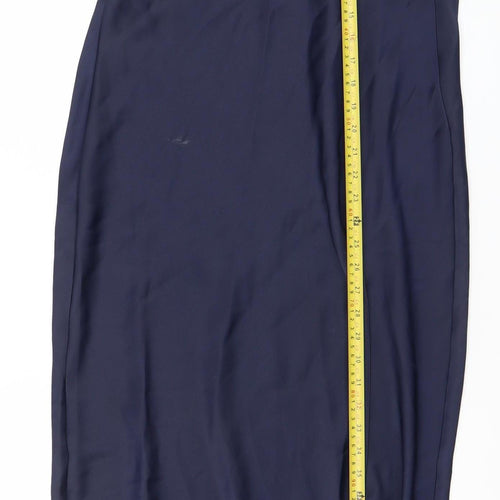 ASOS Women’s Blue Size 10 Slip Dress Long V-Neck Sleeveless