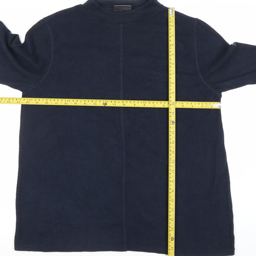 C&A Yessica Unisex Blue Mock Neck Pullover Sweatshirt M