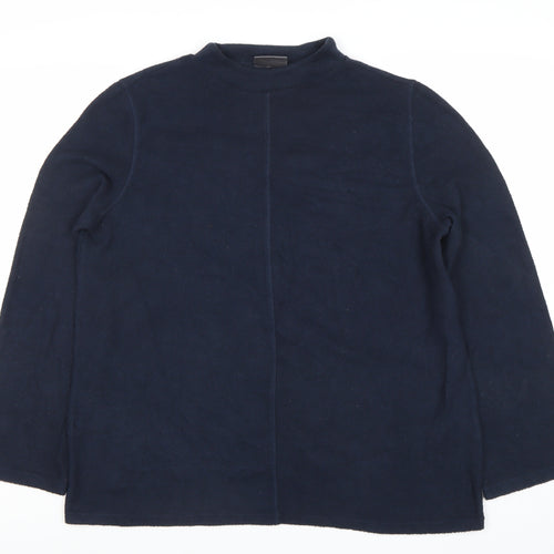 C&A Yessica Unisex Blue Mock Neck Pullover Sweatshirt M