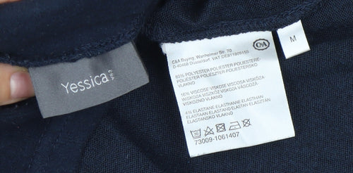 C&A Yessica Unisex Blue Mock Neck Pullover Sweatshirt M