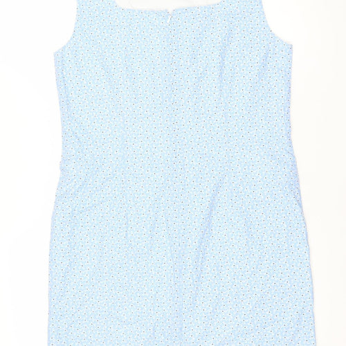 Laura Ashley Women’s Blue Floral Cotton Sheath Dress Size 10
