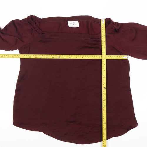 Wallis Womens Red Blouse UK S 3/4 Sleeve Polyester Workwear