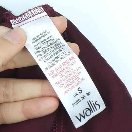 Wallis Womens Red Blouse UK S 3/4 Sleeve Polyester Workwear