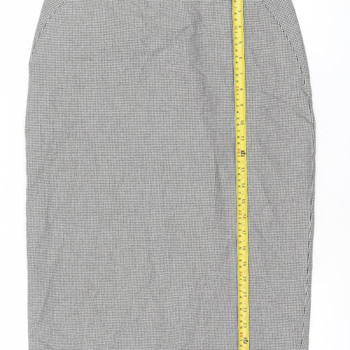 L.K. Bennett Women’s Black White Check Pencil Skirt Size 12 Workwear