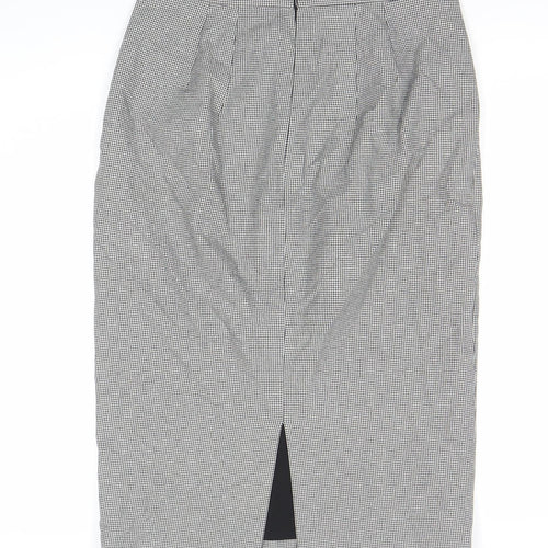 L.K. Bennett Women’s Black White Check Pencil Skirt Size 12 Workwear