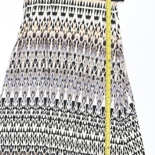 Wallis Womens Multicoloured Geometric A-Line Knee Length Dress S