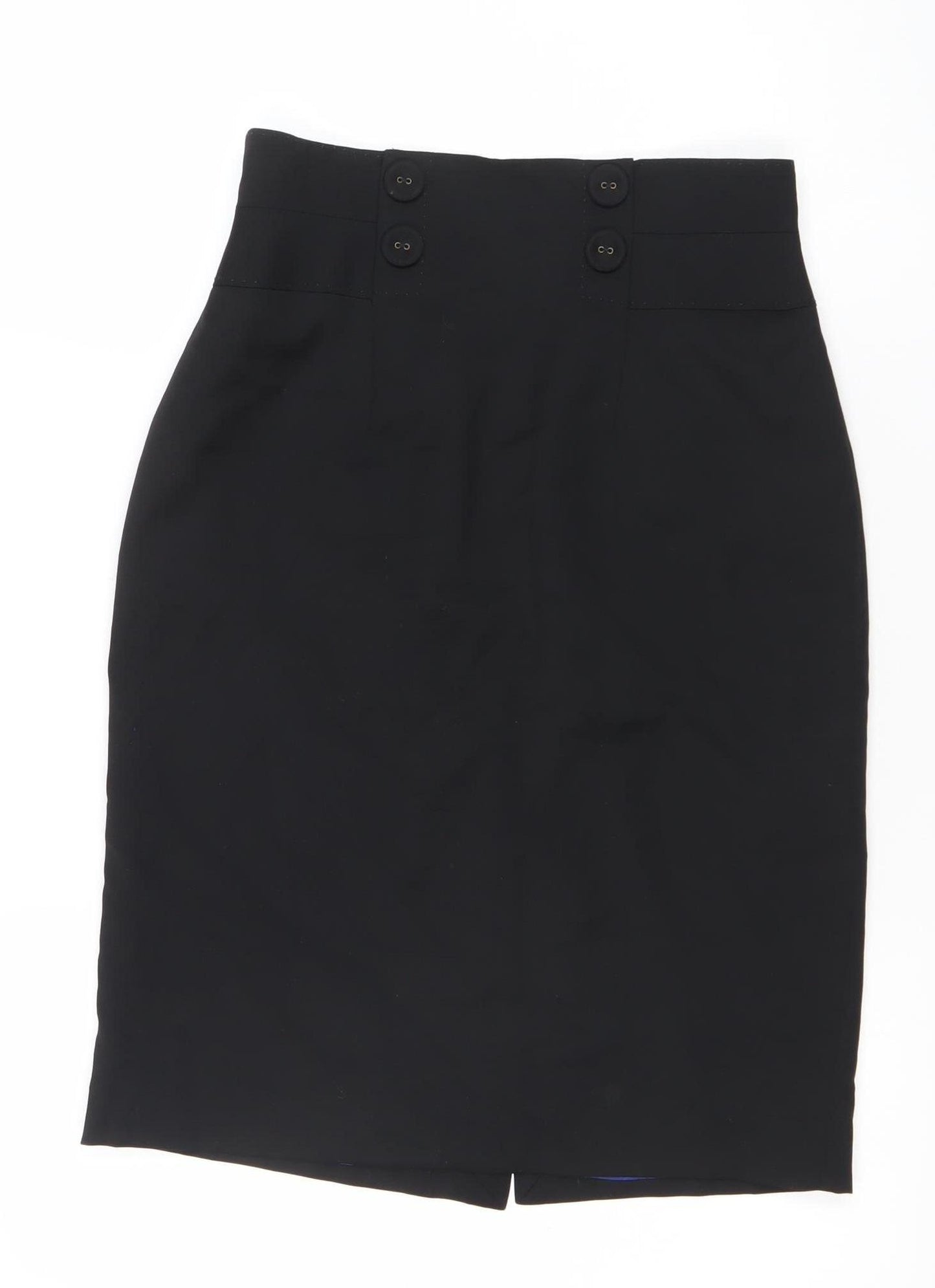 Whistles Women’s Black Wool Pencil Skirt Size 10 Knee Length Formal