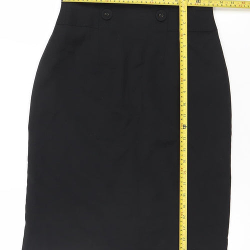 Whistles Women’s Black Wool Pencil Skirt Size 10 Knee Length Formal