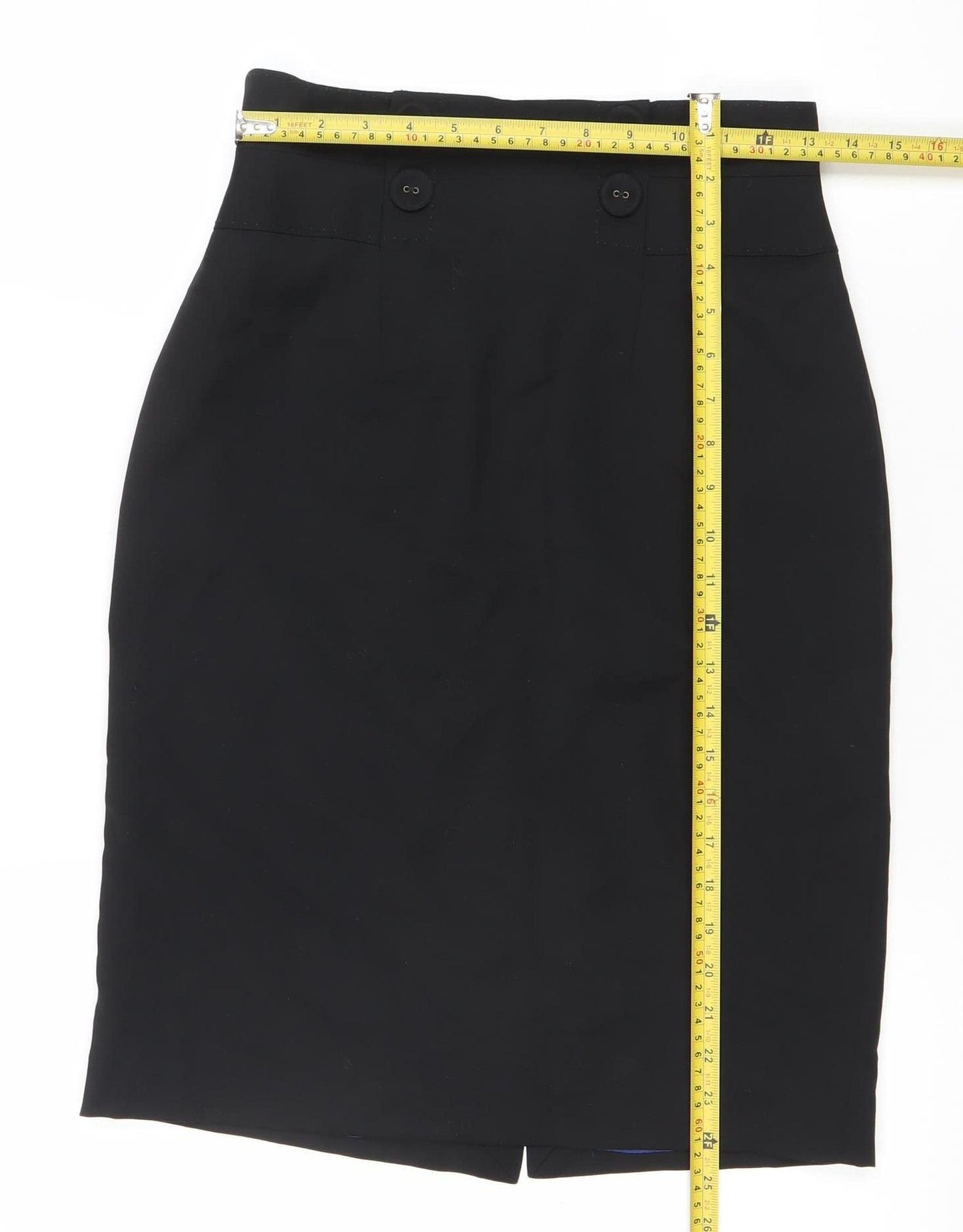 Whistles Women’s Black Wool Pencil Skirt Size 10 Knee Length Formal