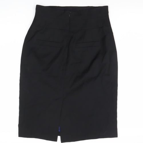 Whistles Women’s Black Wool Pencil Skirt Size 10 Knee Length Formal