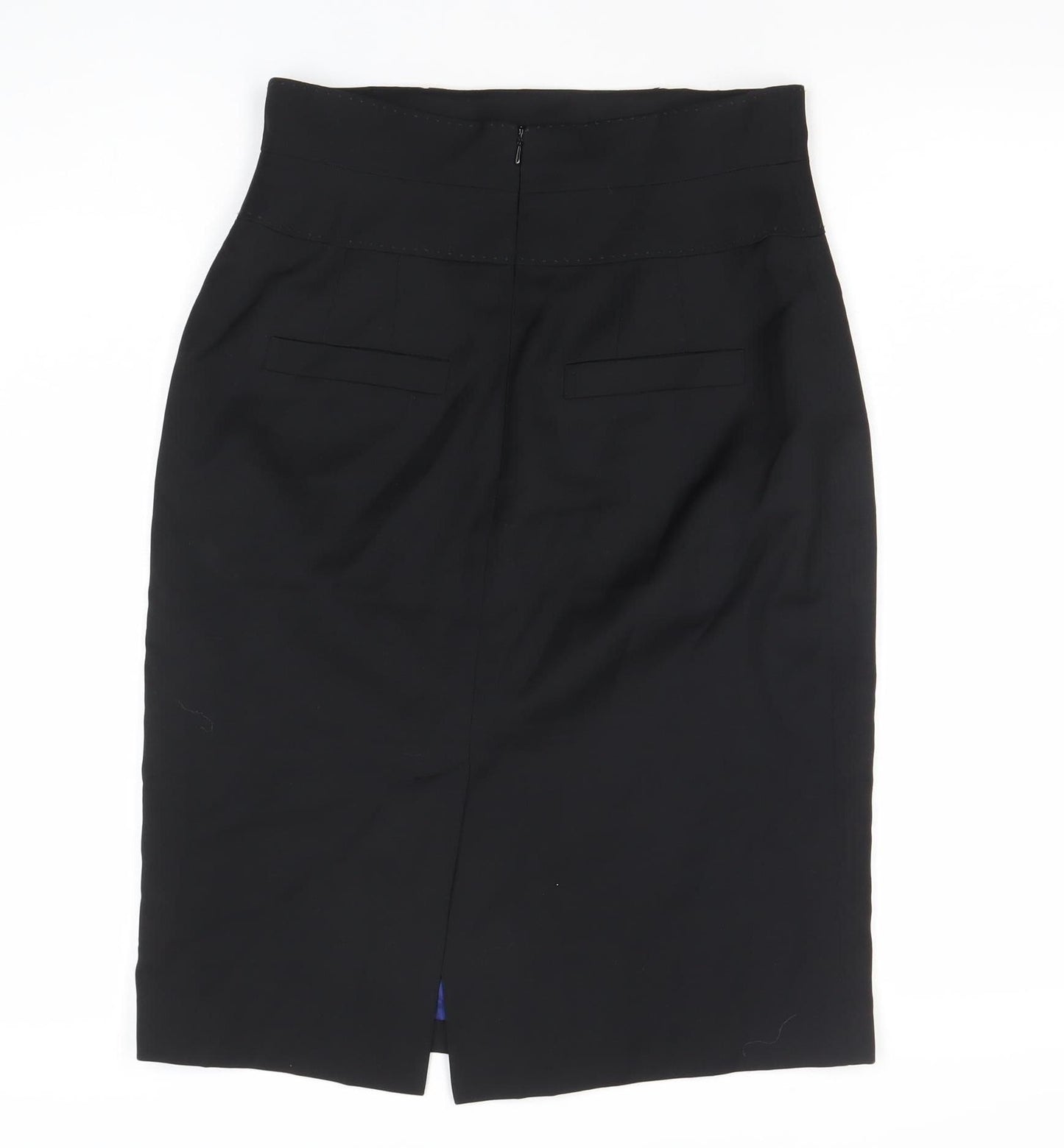 Whistles Women’s Black Wool Pencil Skirt Size 10 Knee Length Formal
