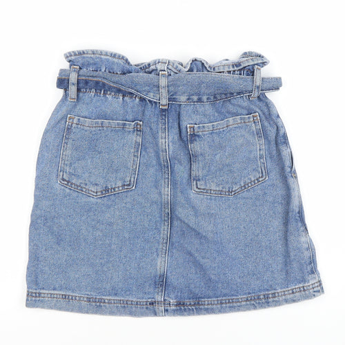 Denim Co Womens Blue Cotton Denim Short Skirt Size 8 High Rise Pockets
