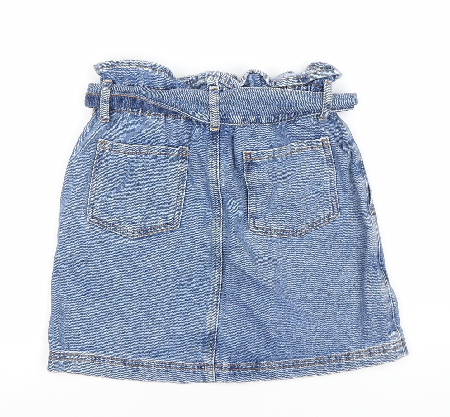 Denim Co Womens Blue Cotton Denim Short Skirt Size 8 High Rise Pockets