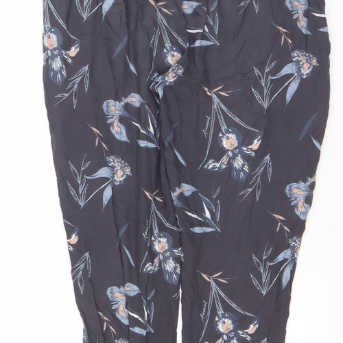 Animal Womens Black Floral Jogger Trousers Size 8 Viscose