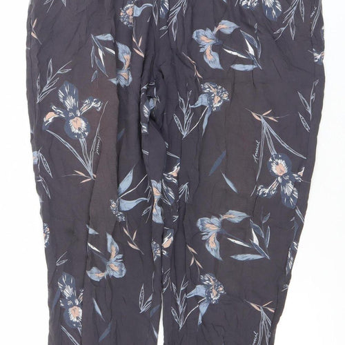 Animal Womens Black Floral Jogger Trousers Size 8 Viscose