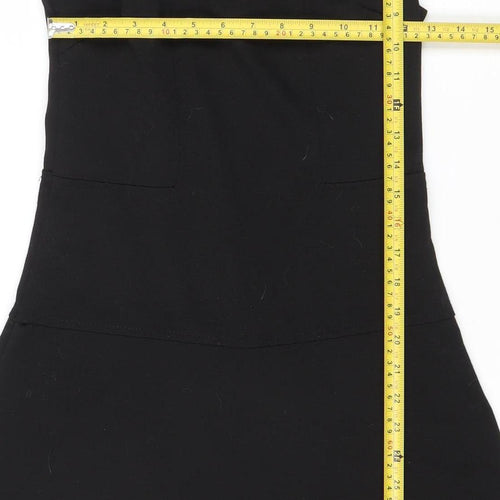 Stefano Bronzoni Women’s Black A-Line Sleeveless Knee Dress S