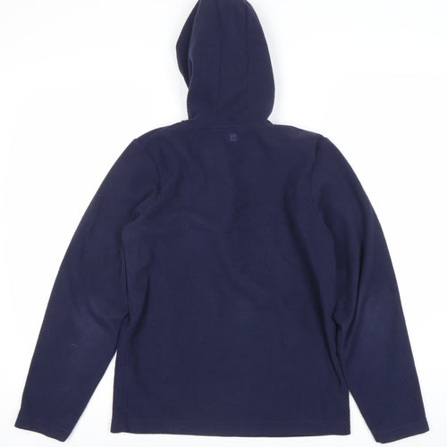 Mountain Warehouse Boys Blue Fleece Hoodie 13YRS 1/4 Zip Outdoor