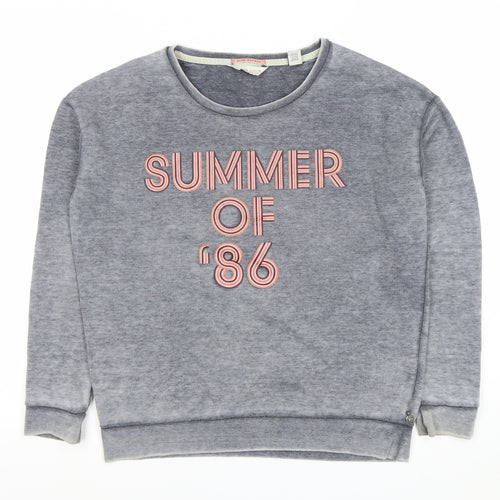 Maison Scotch Womens Grey Sweatshirt Size S Summer of '86 Pullover
