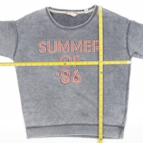 Maison Scotch Womens Grey Sweatshirt Size S Summer of '86 Pullover