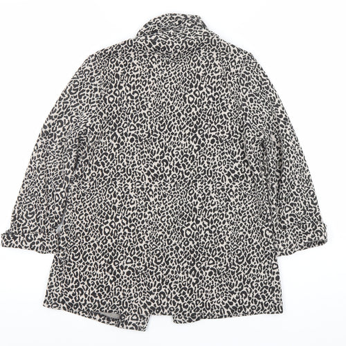 Candy Couture Girls Beige Animal Print Mid-Length Coat Age 12-13 Years