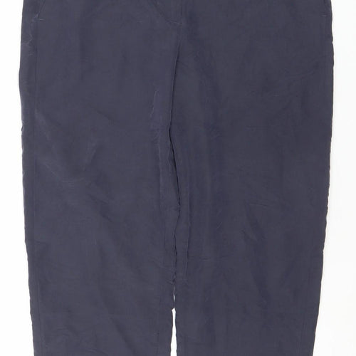 MNG Womens Blue Size 8 Suit Trousers Formal Workwear