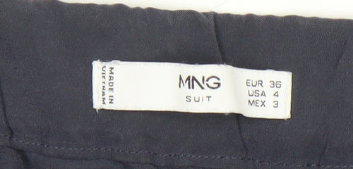 MNG Womens Blue Size 8 Suit Trousers Formal Workwear