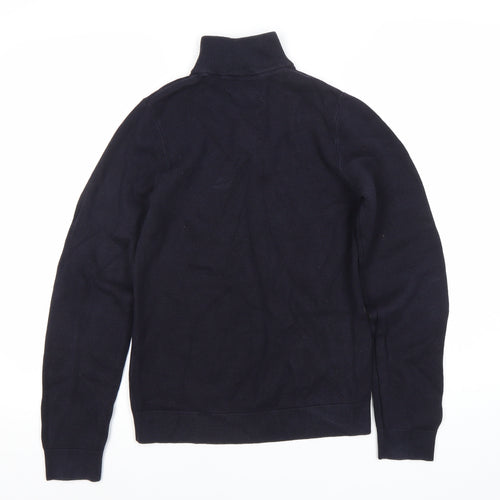 Next Boys Black Henley Half Zip Cotton Sweatshirt 13 Years